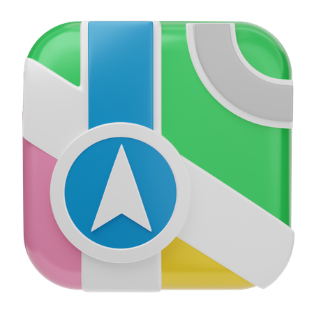 Free 지도 ios  3D Icon