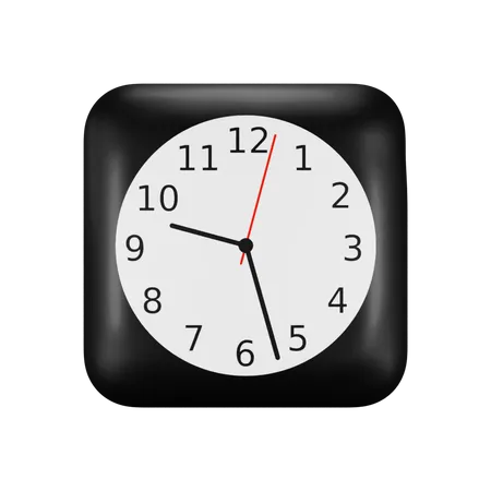 Free Ios Clock Application  3D Logo