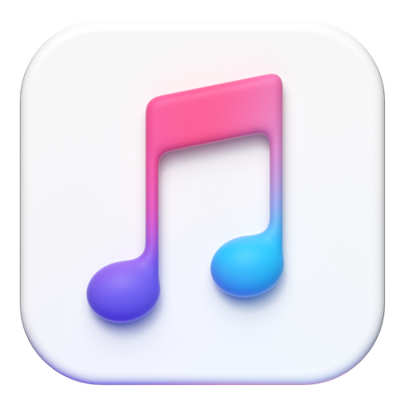 Free Musique iOS  3D Logo
