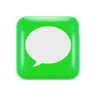 ios message 3d logo