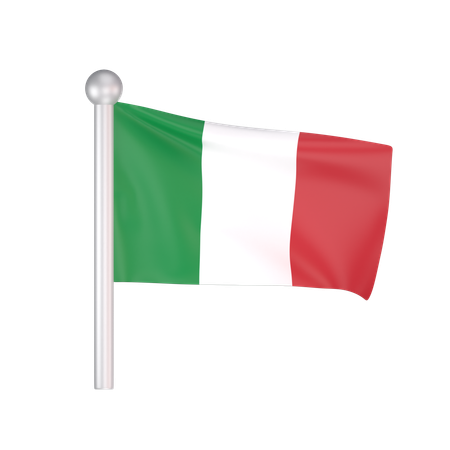 Free イタリアの国旗  3D Icon