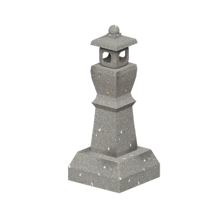 Free Japanese Stone Lantern  3D Icon