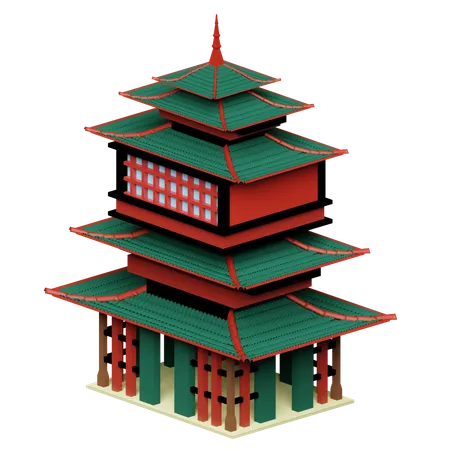 Free Japanese Temple  3D Illustration