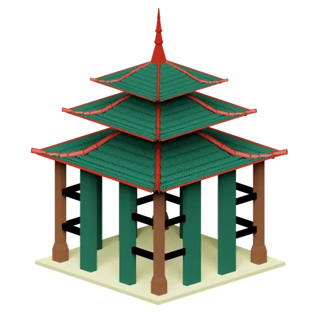 Free Japanese Temple  3D Illustration