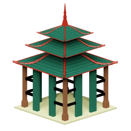 Free Japanischer Tempel  3D Illustration