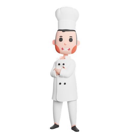 Free Jeune chef debout, bras croisés  3D Icon