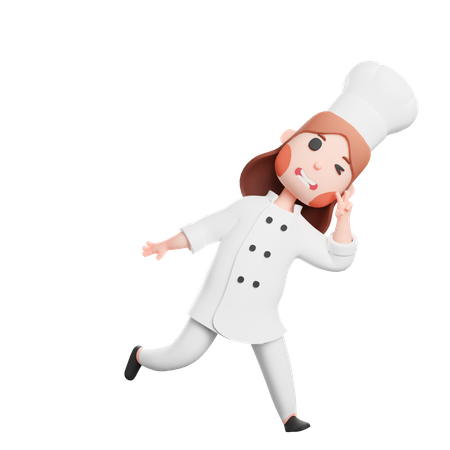 Free Jeune chef mignon  3D Illustration