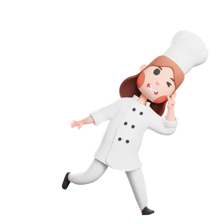 Free Jeune chef mignon  3D Illustration