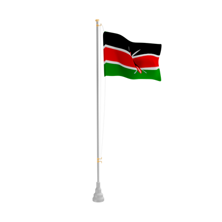 Free Kenya  3D Flag