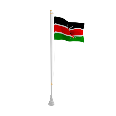 Free Kenya  3D Flag