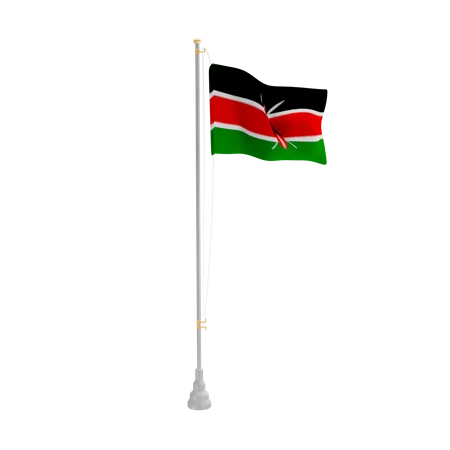 Free Kenya  3D Flag