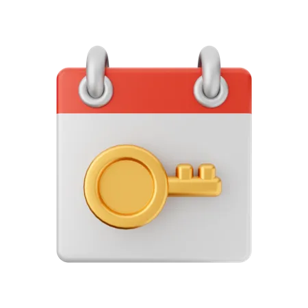 Free Key Calendar  3D Icon