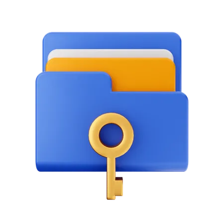 Free Key Folder  3D Icon