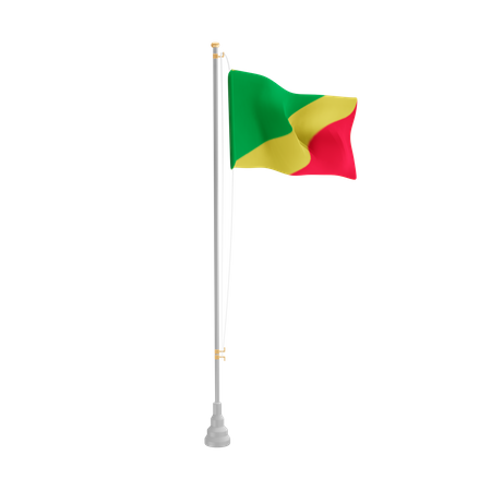 Free Kongo Republik  3D Flag