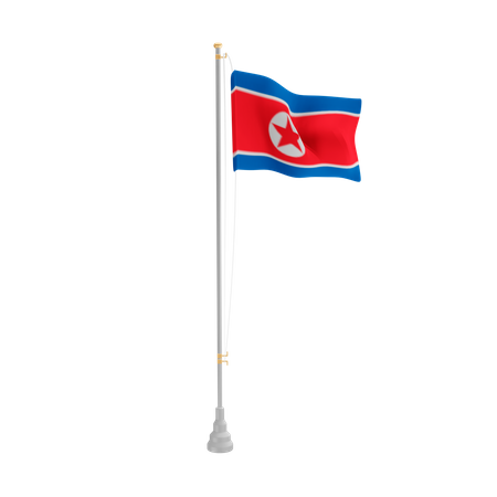 Free Korea Utara bake  3D Flag