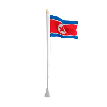 Free Korea Utara bake  3D Flag