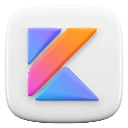 Free Icono De Kotlin Un Lenguaje De Programacion De Tipo Estatico Que Se Ejecuta En JVM Y Es Totalmente Interoperable Con Java 3D Icon