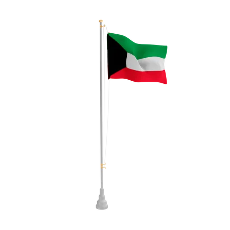 Free Kuwait  3D Flag