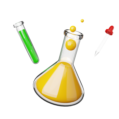 Free Laboratory Equipment Flask  3D Icon