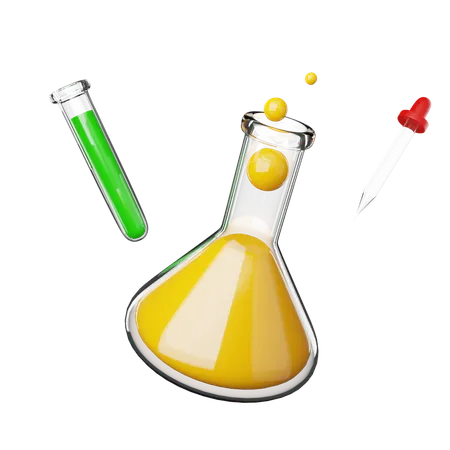 Free Laboratory Equipment Flask  3D Icon