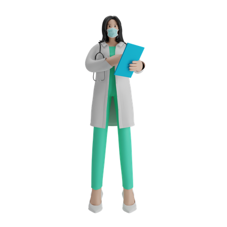 Free Lady doctor  3D Illustration