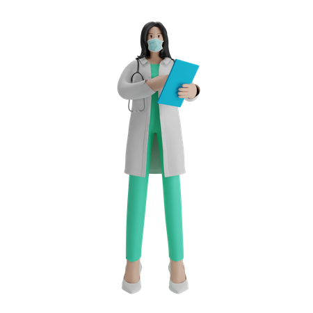 Free Lady doctor  3D Icon