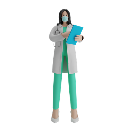 Free Lady doctor  3D Illustration