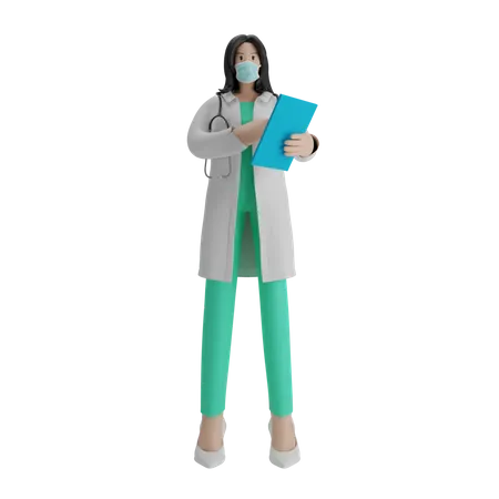 Free Lady doctor  3D Illustration