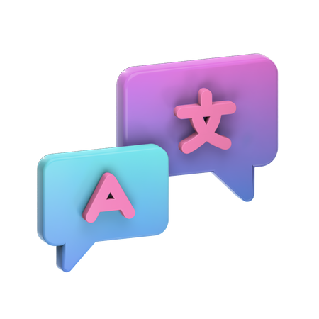 Free Language Translator  3D Icon