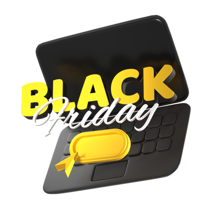 Free Laptop For Black Friday  3D Icon
