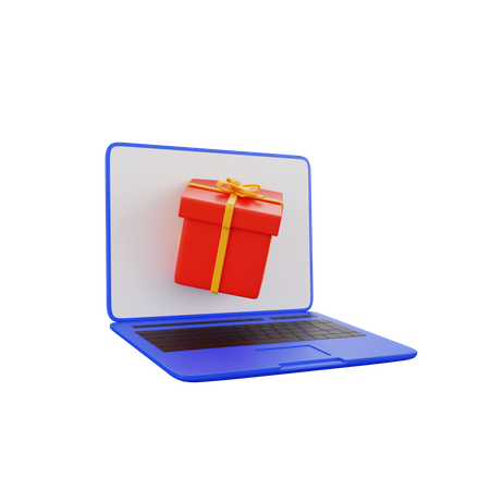 Free Laptop Gift  3D Illustration