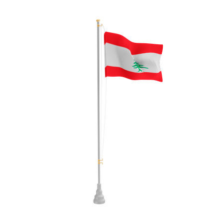 Free Lebanon  3D Flag