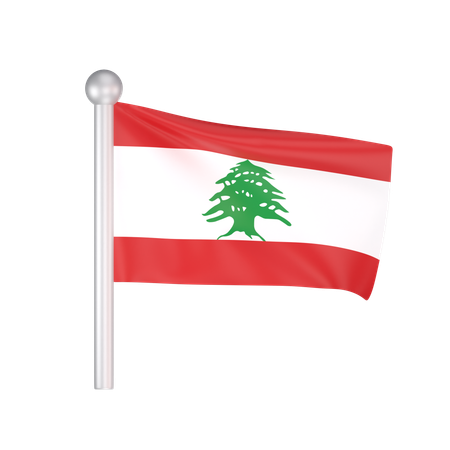 Free Lebanon Flag  3D Icon