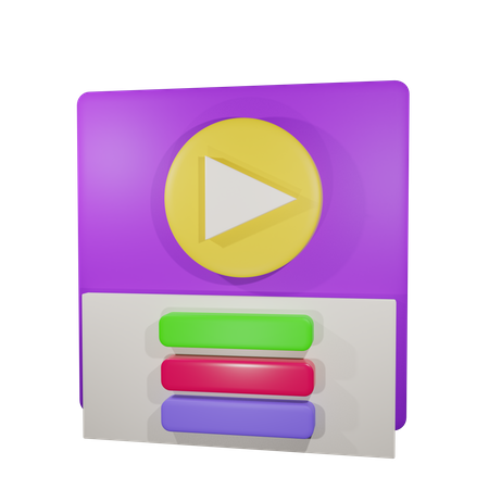 Free Lecture vidéo Illustration 3D  3D Icon