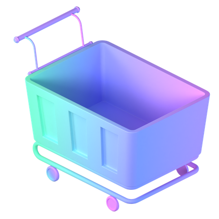 Free Leerer Einkaufswagen  3D Icon