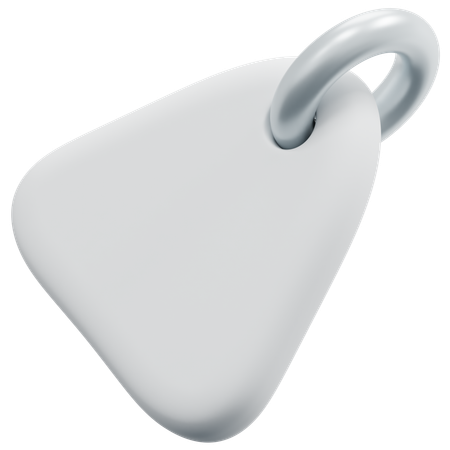 Free Leeres abgerundetes Dreiecksetikett  3D Icon