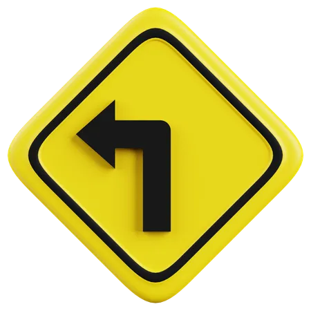 Free Left Sharp Turn  3D Icon