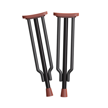 Free Leg Crutches  3D Icon