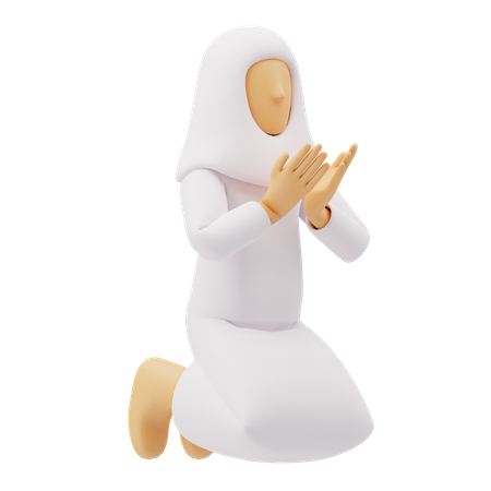 Free Les femmes musulmanes sont assises en prière  3D Icon