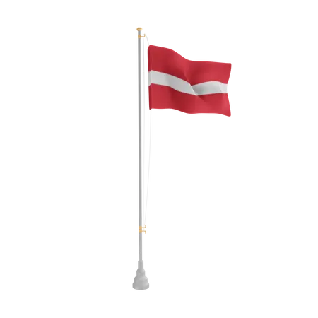 Free Lettland  3D Flag