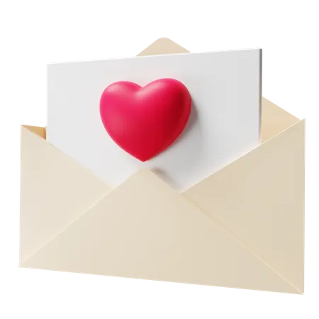 Free Lettre d'amour  3D Illustration