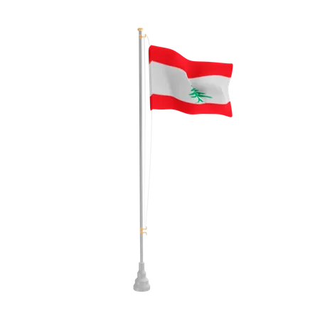 Free Líbano  3D Flag
