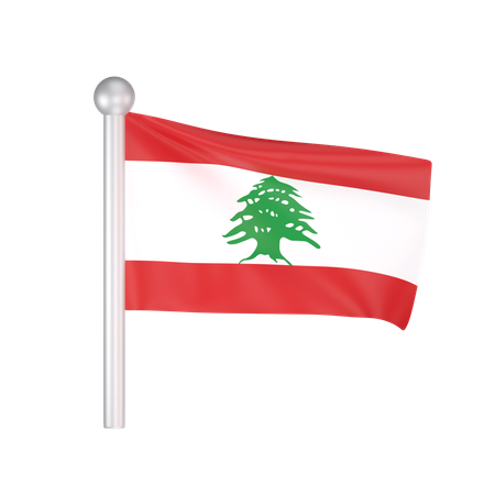 Free Libanon flagge  3D Icon