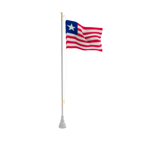 Free Liberia  3D Flag