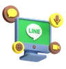 Line On Desktop Monitor