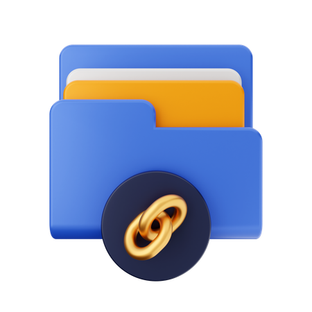 Free Link Folder  3D Icon