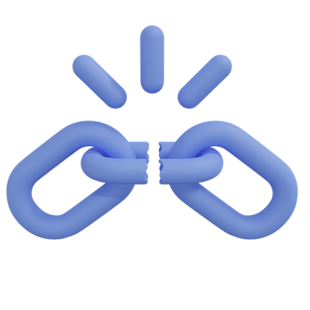 Free Link quebrado  3D Icon
