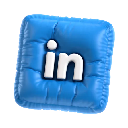 Free 3 D Inflated Linkedin Logo 3D Icon