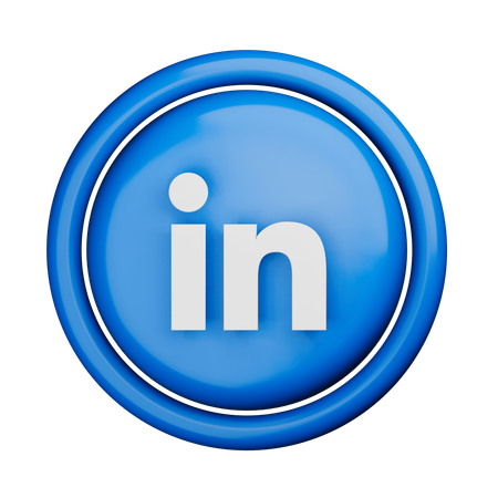 Free Logotipo do LinkedIn  3D Icon