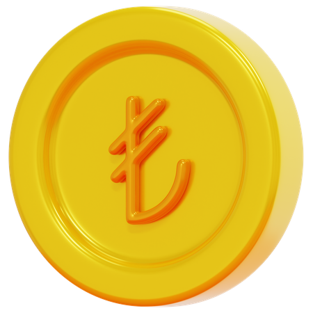 Free Lira turca  3D Icon
